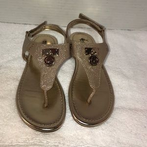 Michael Kors little girls gold sandals (#c4). Like new